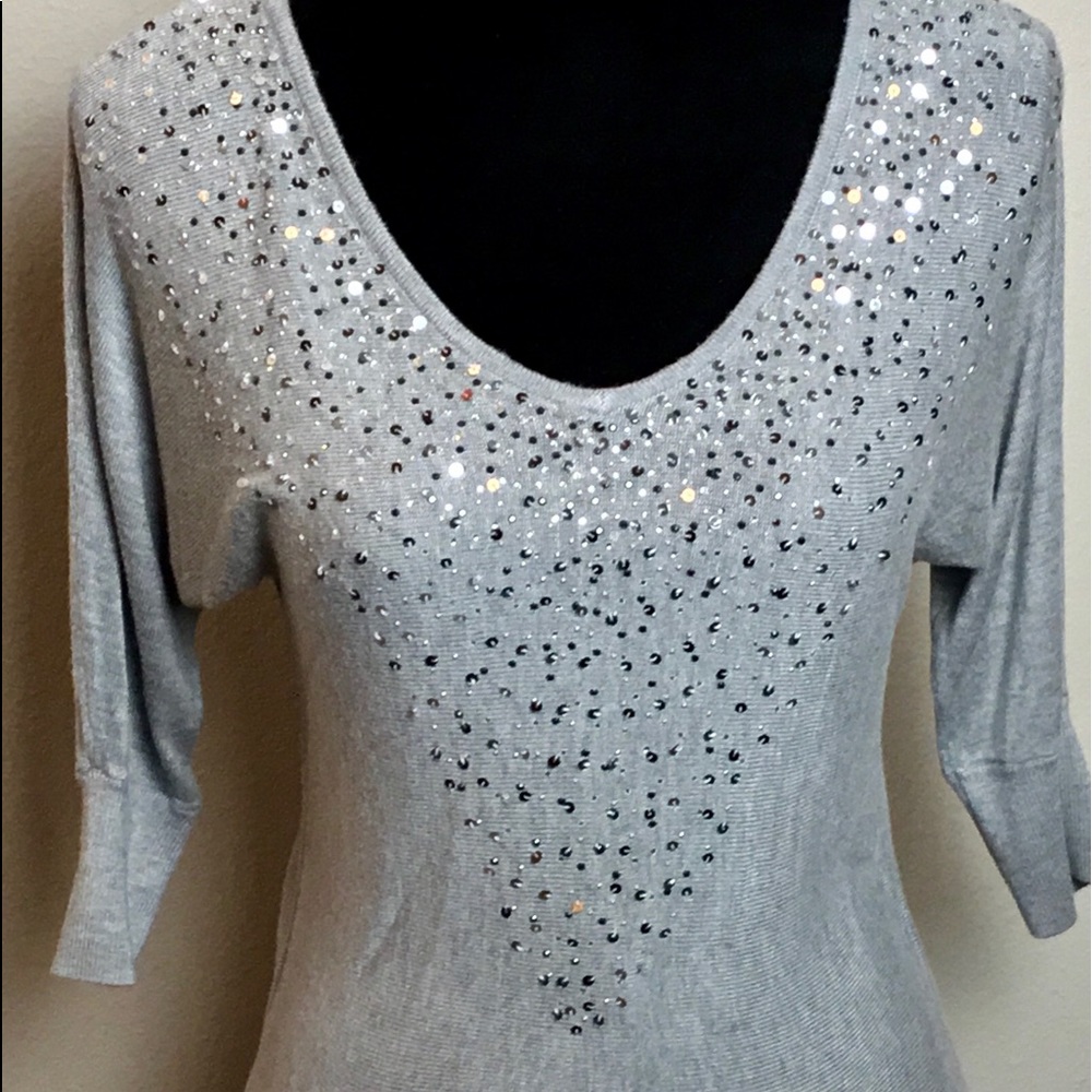 White House Black Market Grey XS Sweater